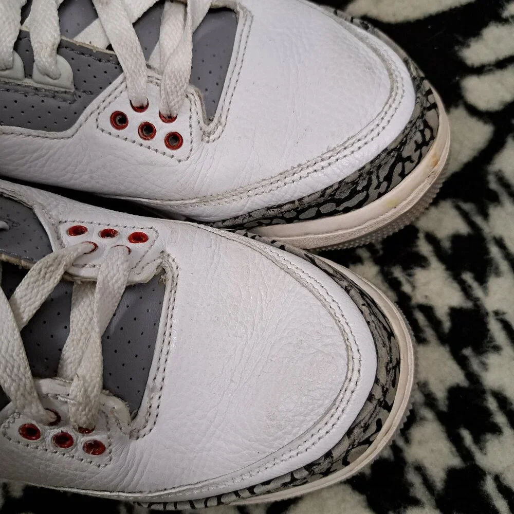 %Nike Air Jordan 3 Retro Fire Red Kids Sneakers AJ7